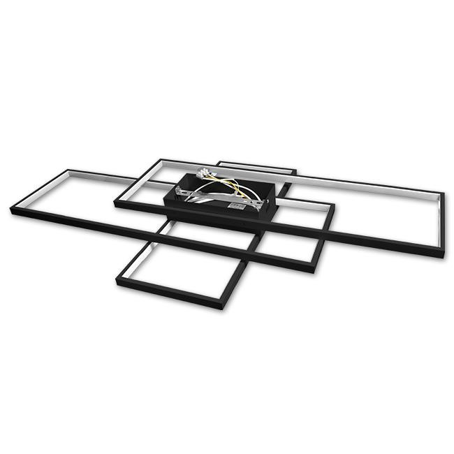 Plafoniera LED 2687-LVT, cu telecomanda, 130W, 110lm, lumina calda+neutra+rece, IP20, neagra, Masterled - 3 | YEO