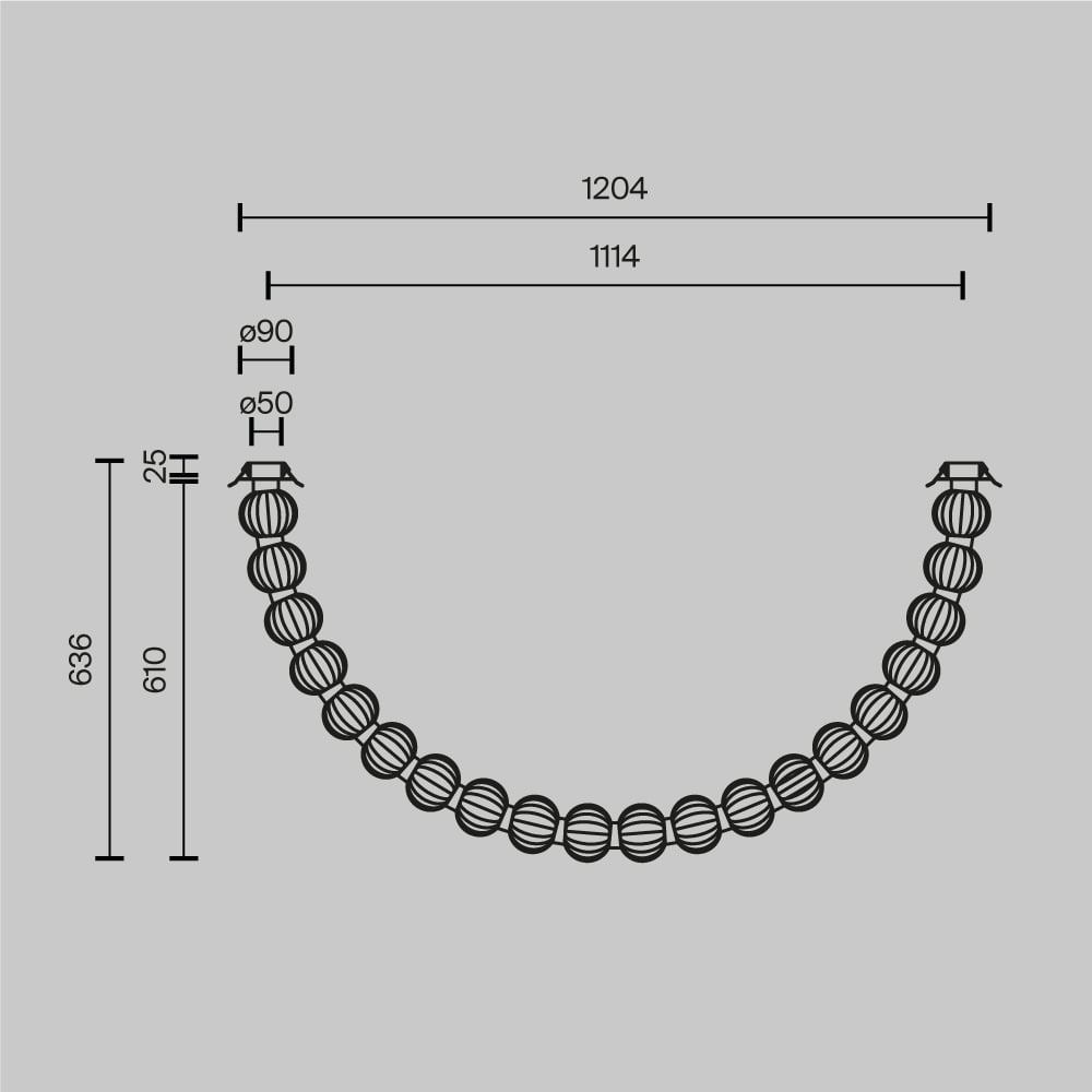 Plafoniera LED Amulet MOD555CL-L28G3K, 36W, 2200lm, lumina calda, IP20, aurie, Maytoni