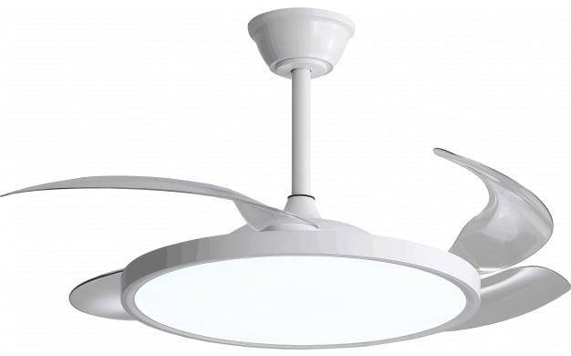 Plafoniera LED cu ventilator Optonica, 36W, lumina calda/neutra/rece (3000-6000 K), slim, telecomanda, alba, IP20