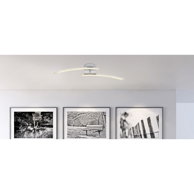 Plafoniera LED Jules 67169-12IP, 12W, 700lm, lumina calda+neutra+rece, IP44, crom+transparenta, Globo Lighting - 1 | YEO