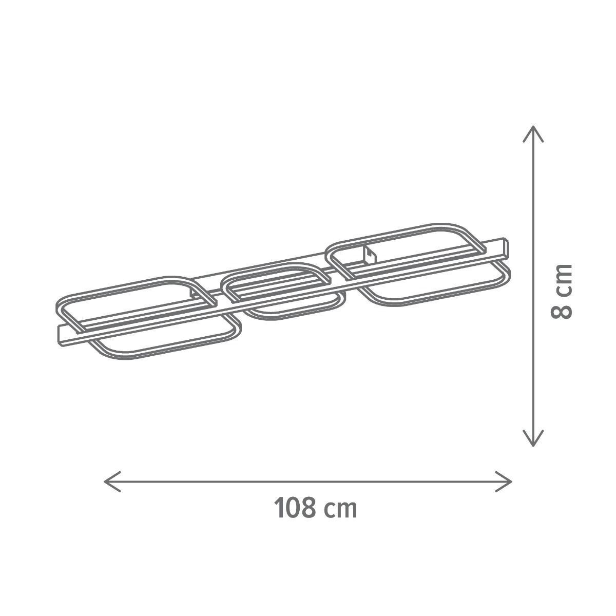 Plafoniera LED Koska PL3 36W, lumina calda(3000 K), lemn, Klausen