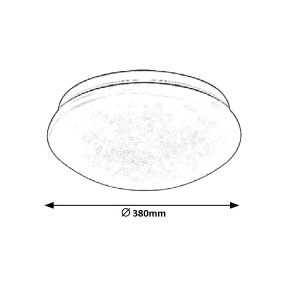 Plafoniera LED Lucas 3938, 24W(98W), 1370lm, lumina neutra, IP20, alba, Rabalux - 2 | YEO