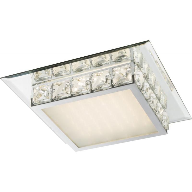 Plafoniera LED Margo 49355-18, 18W, 1250lm, lumina neutra, IP20, crom+transparenta, Globo Lighting