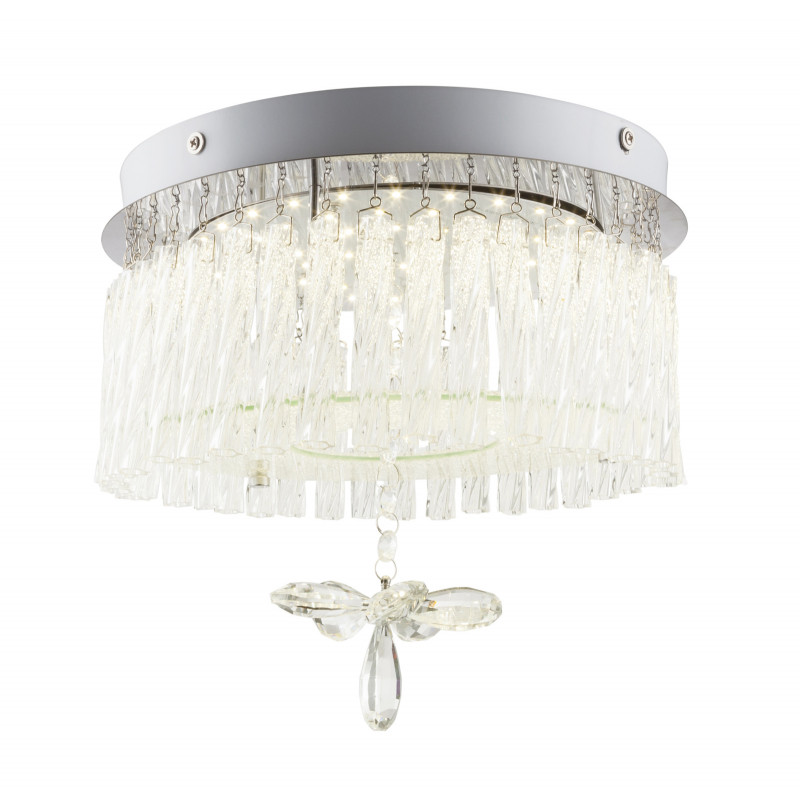 Plafoniera LED Mathilda 68397-12, 12W, 840lm, lumina neutra, IP20, crom+transparenta, Globo Lighting