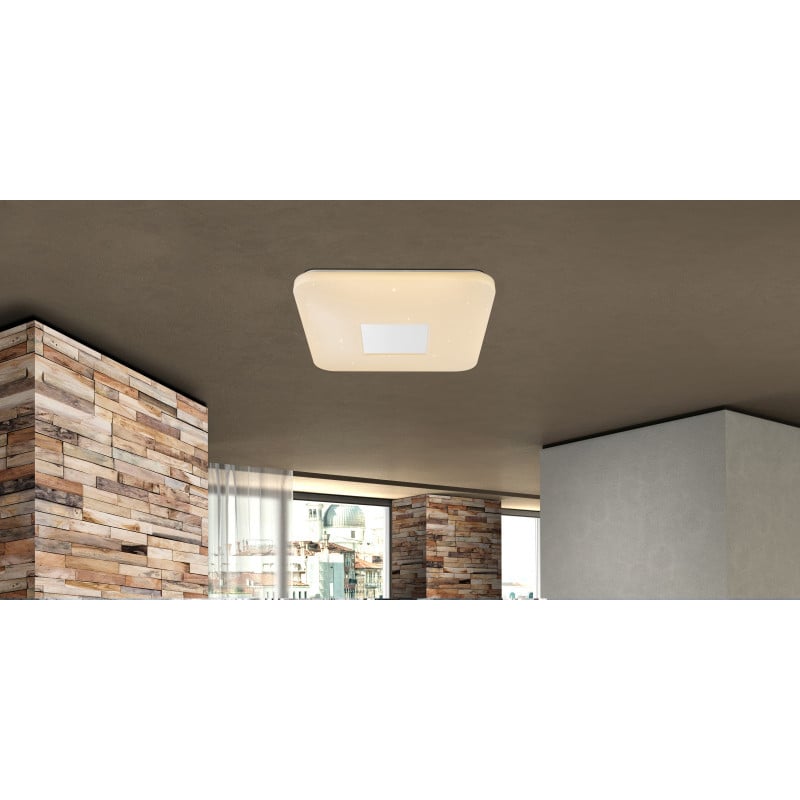 Plafoniera LED Turkana 41337-24, cu telecomanda, 24W, 1700lm, lumina calda+neutra+rece, IP20, alba+crom, Globo Lighting - 3 | YEO