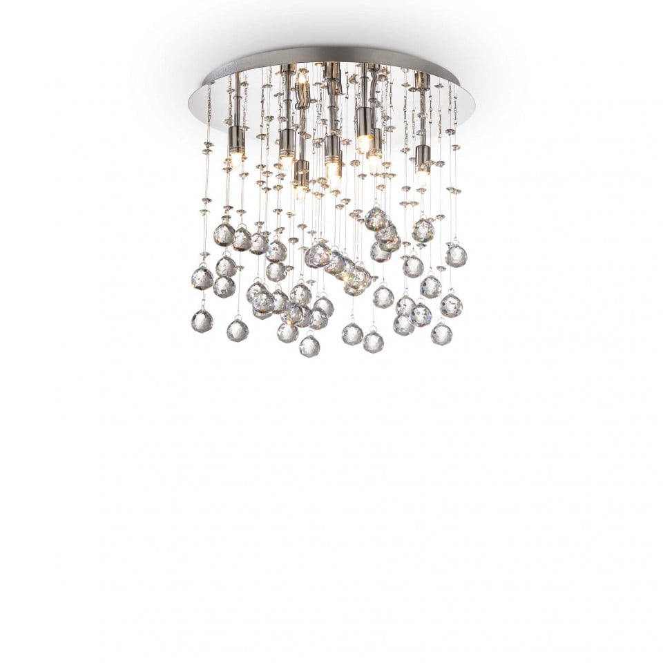 Plafoniera Moonlight 077796, 8xG9, crom+transparenta, IP20, Ideal Lux