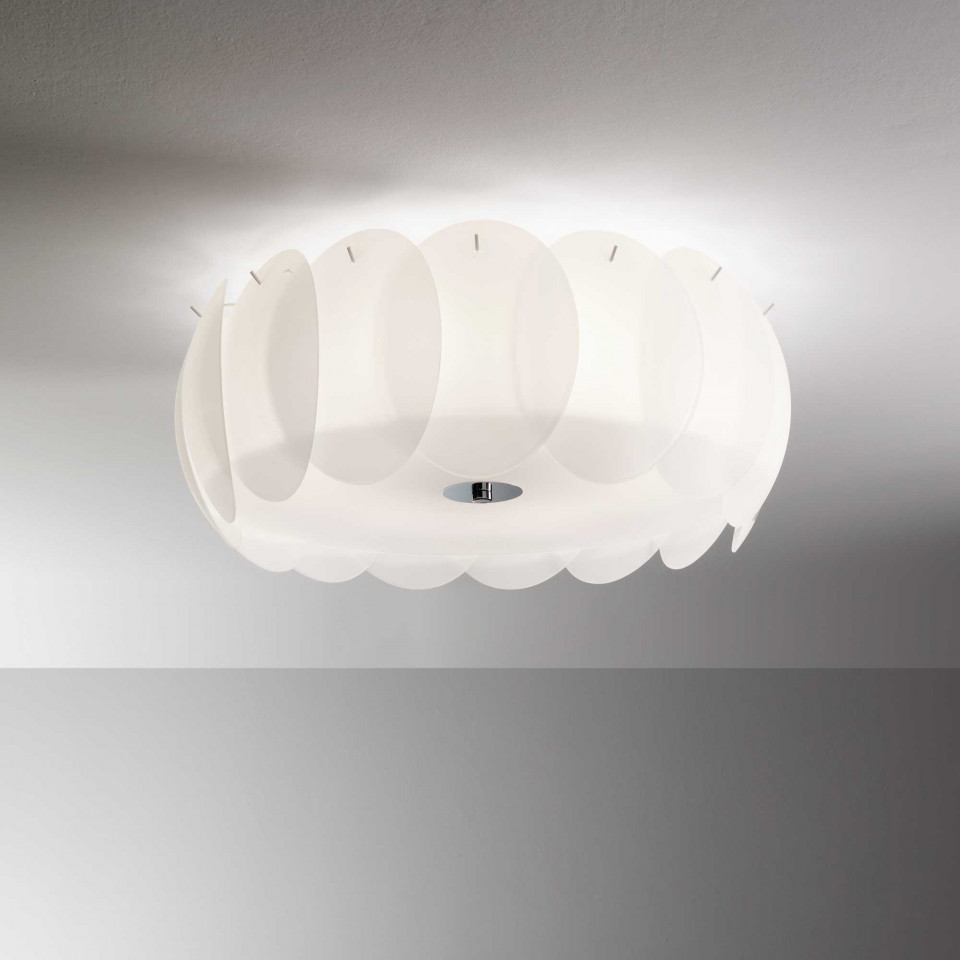 Plafoniera Ovalino 094014, 8xE27, alba, IP20, Ideal Lux - 1 | YEO