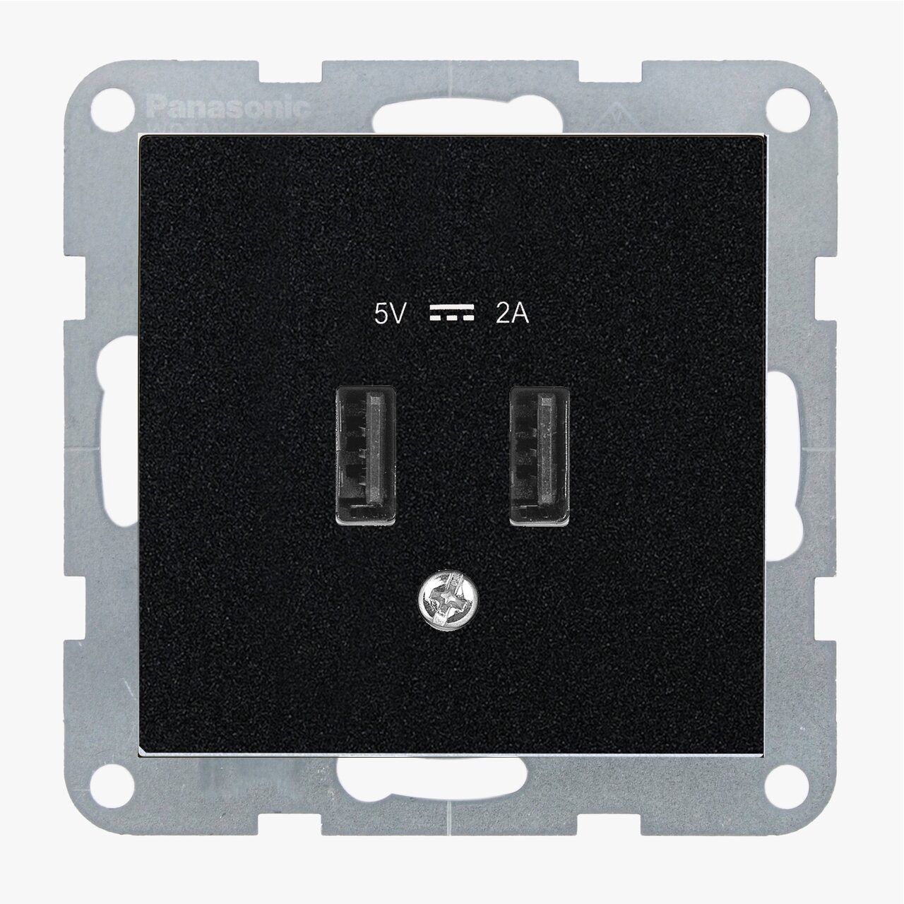 Priza dubla USB A 5V 2A, IP20, Negru, Panasonic Karre Plus 55
