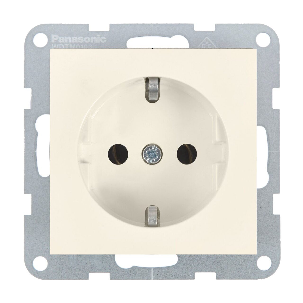 Priza simpla cu impamantare 16A, IP20, Bej, Panasonic Karre Plus 55