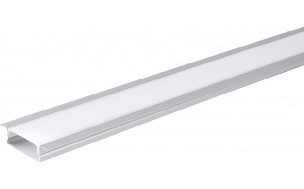 Profil aluminiu banda led, incastrat, lat, 2 metri, Optonica