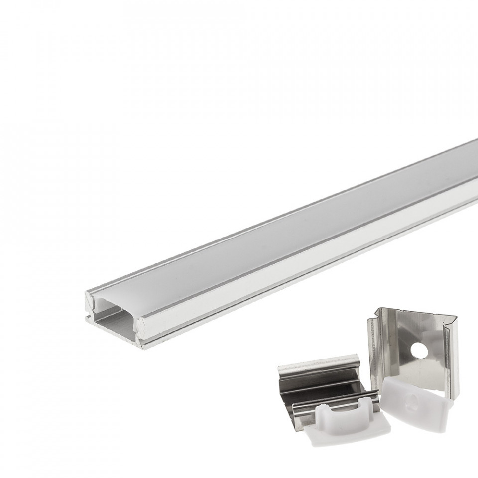 Profil Banda LED, Aplicat (PT), Aluminiu + Alb, 1m - 1 | YEO