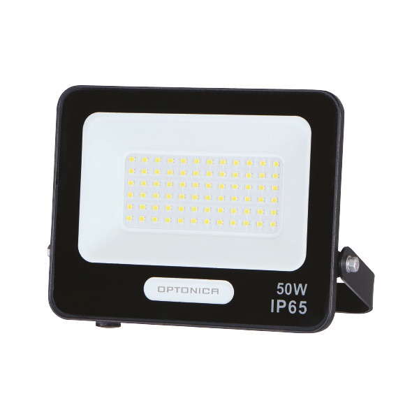 Proiector led 50W, 4500lm, IP65, lumina rece 6000K, negru, Optonica