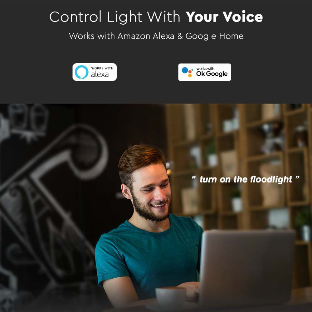 Reflector LED Smart 10W V-TAC, RGB+CCT(3000-6500 K), compatibil Alexa si Google - imagine 13