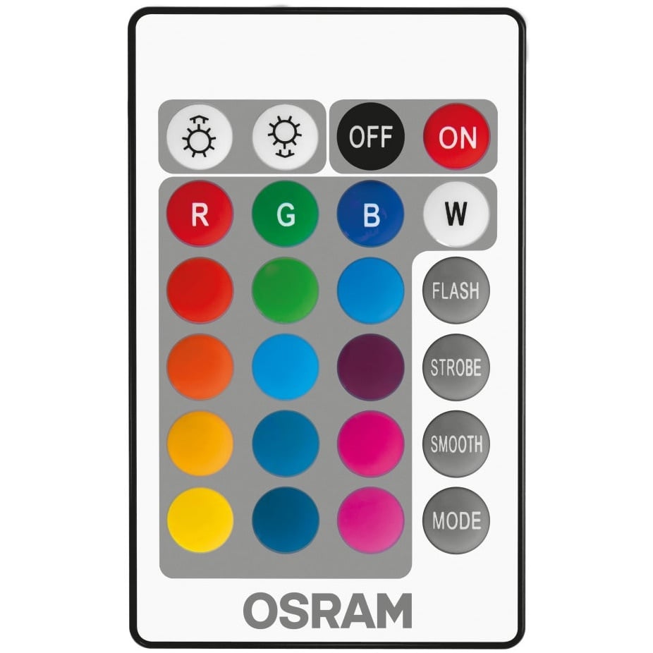 Set 2 becuri LED RGB-W dimabil Osram Star, E14, 4.5W (25W), 250 lm, cu 2 telecomenzi incluse