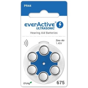 Set 6 baterii pentru aparat auditiv everActive PR675/PR44