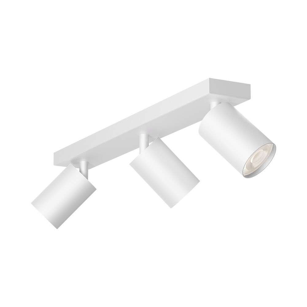 Spot aplicat GU10 triplu Beta, aluminiu, alb, IP20, Braytron - imagine 4