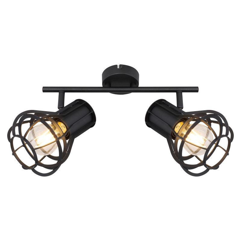 Spot Clastra 15388-2, 2xE27, negru mat, IP20, Globo Lighting