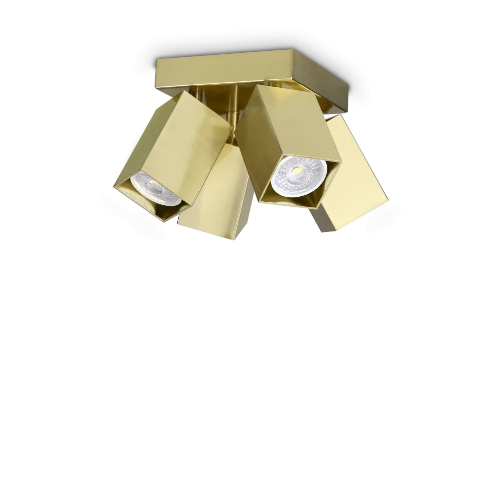 Spot Dynamite patrat 4xGU10, auriu, Ideal Lux