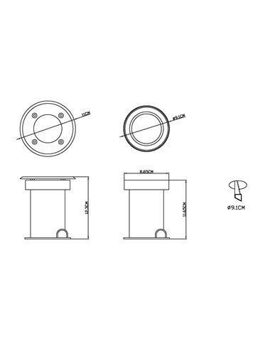 Spot exterior, 1 bec, dulie GU10, Globo 31100