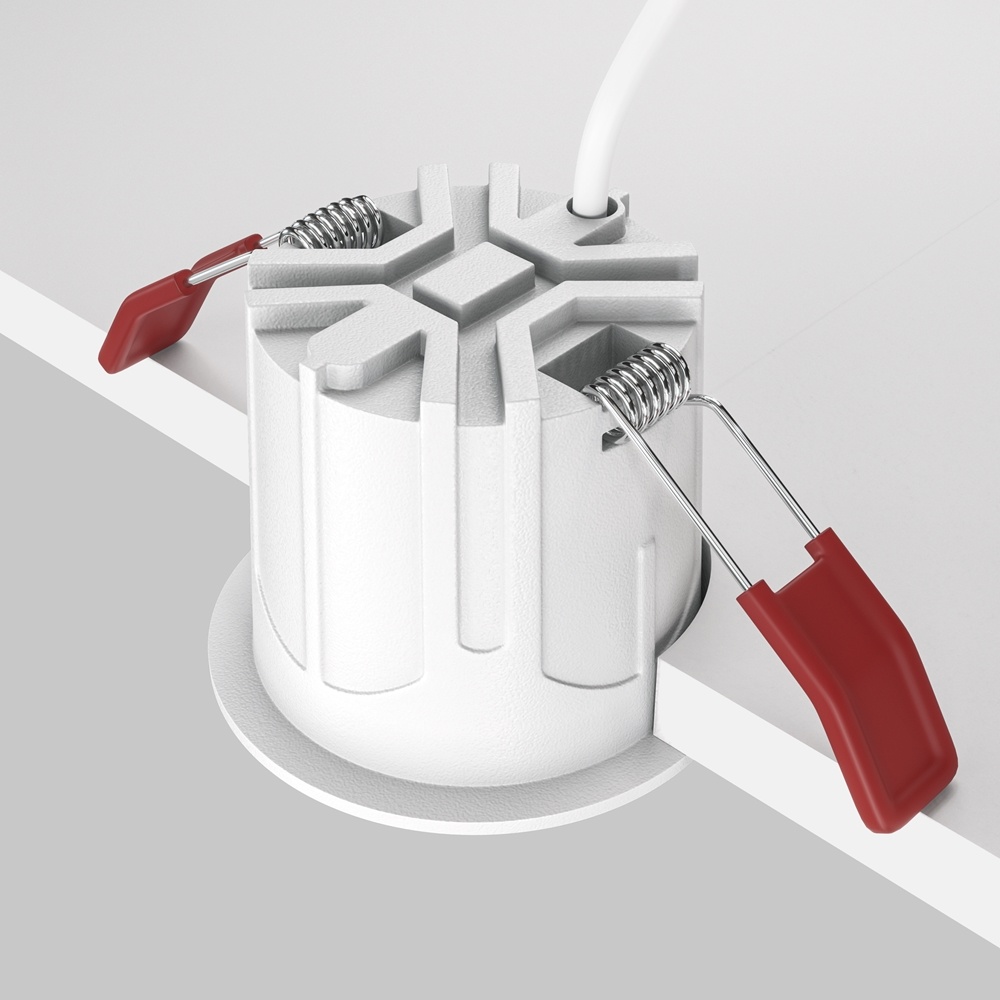 Spot incastrat LED Alfa, 10W, lumina calda (2700K), alb, Maytoni - imagine 4