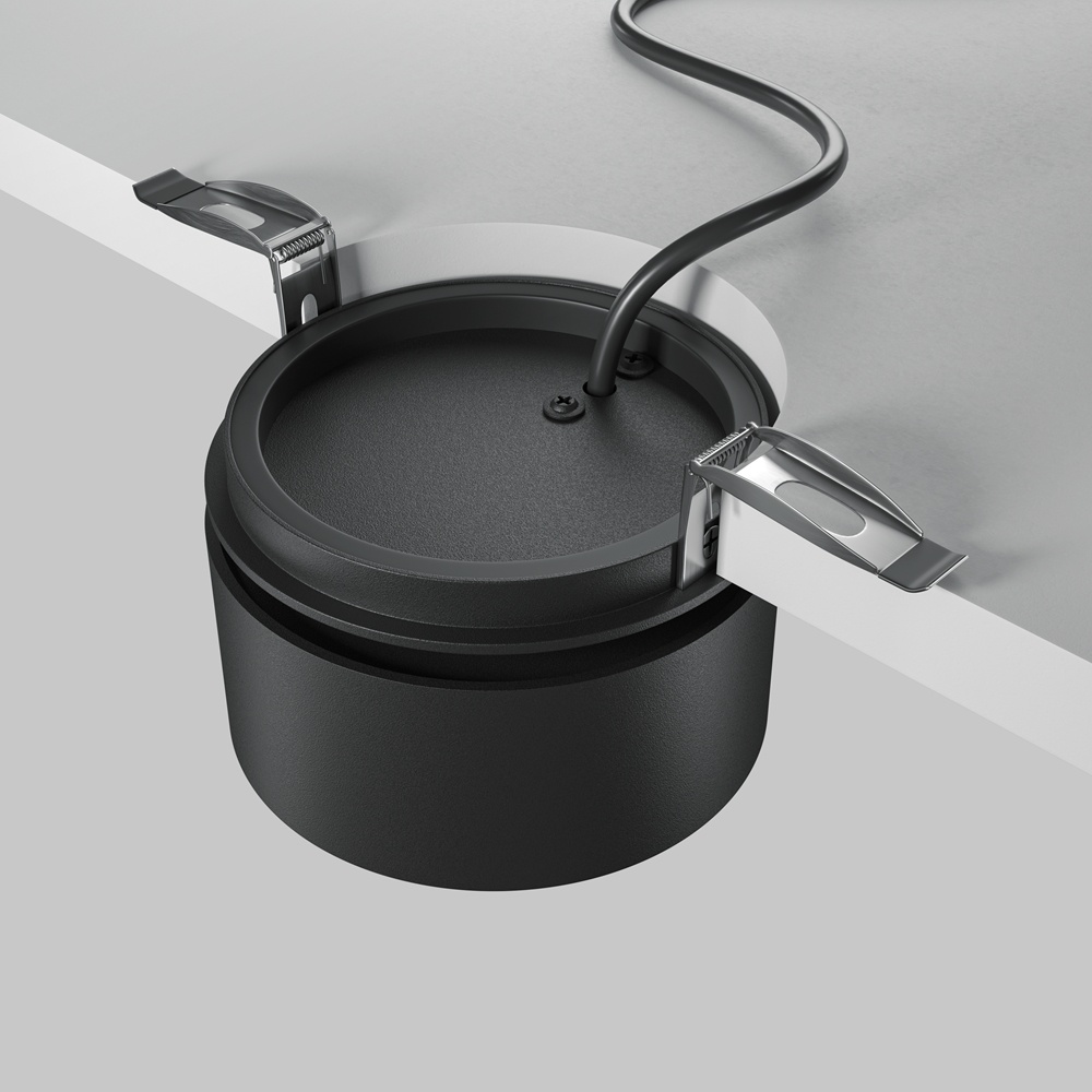 Spot incastrat Onda, 12W, lumina calda/neutra, dimabil, negru, Maytoni - imagine 7