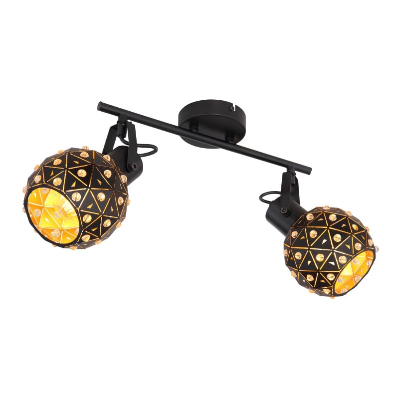 Spot Jodie 54029-2, 2xE14, negru, IP20, Globo Lighting