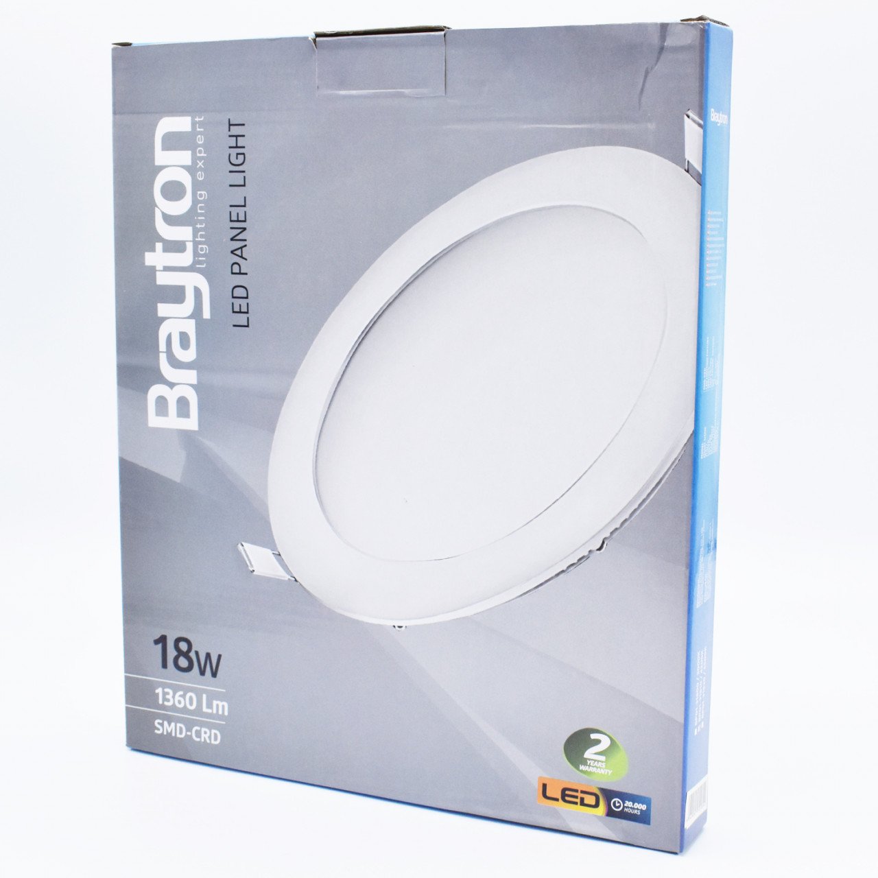 Spot LED BP01-31810, rotund, incastrat, 18W, 1360lm, lumina neutra, IP20, alb, Braytron