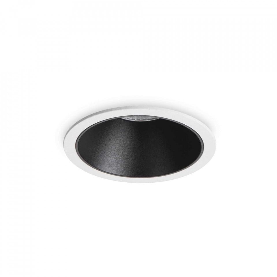 Spot LED Game 192277, rotund, incastrat, 11W, 1000lm, lumina calda, IP20, alb+negru, Ideal Lux