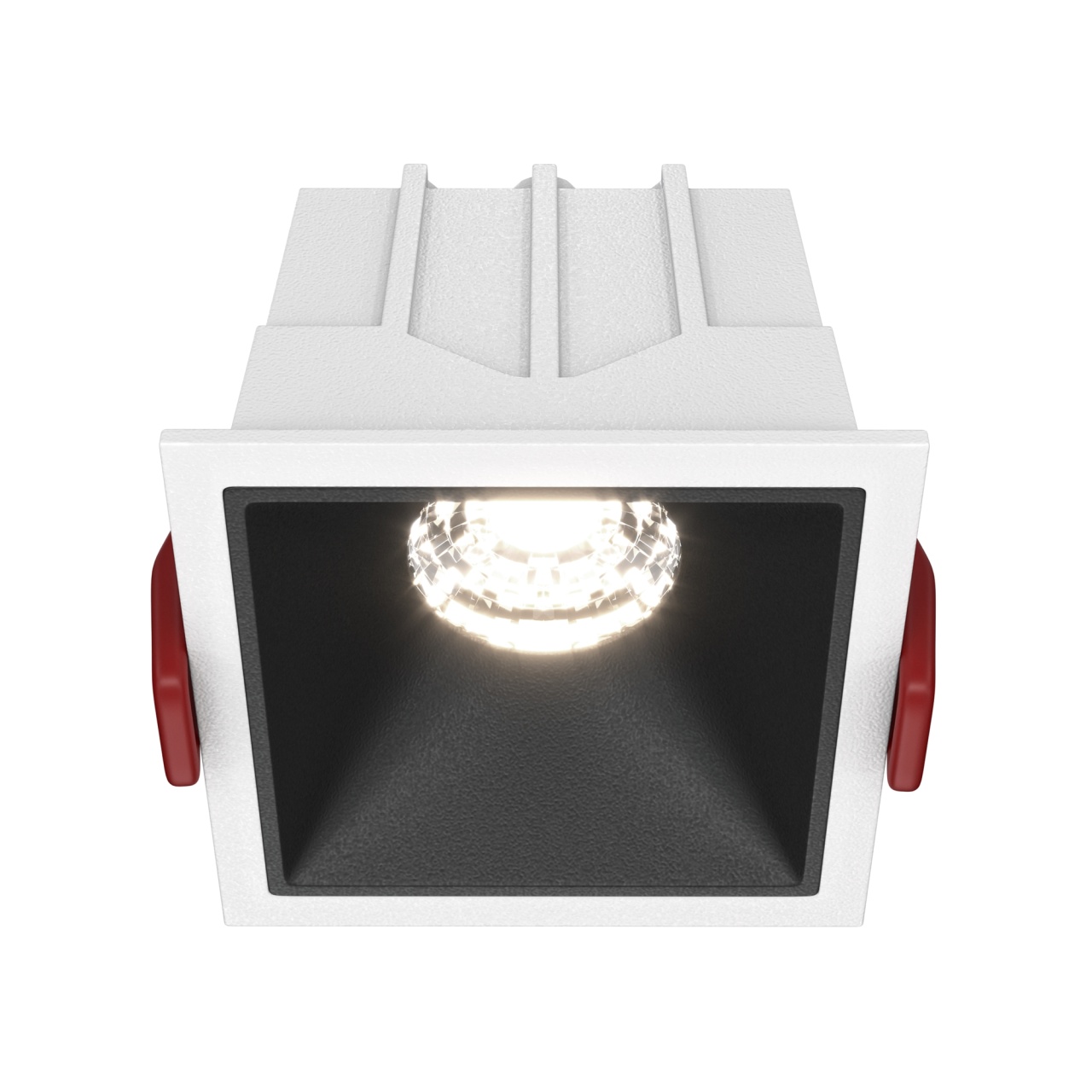 Spot LED incastrat Maytoni DL043-01-10W4K-D-SQ-WB, 10W, 500lm, 4000K, IP20, alb-negru, dimabil