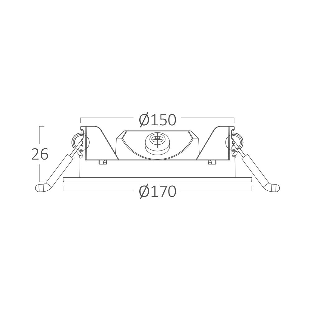 Spot LED rotund incastrat, 12W, 1120lm, lumina calda/netura/rece, IP40, alb, Braytron - imagine 6