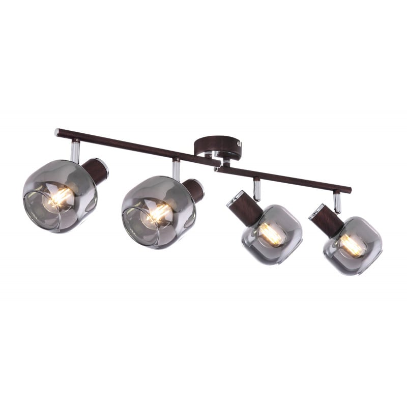 Spot Pallo 54303-4, 4xE14, bronz+crom+fumuriu, IP20, Globo Lighting