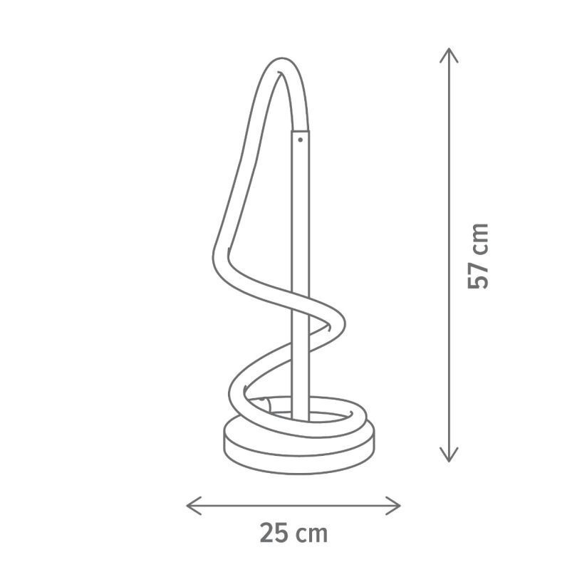 Veioza LED Fiora, 27W, lumina calda/neutra/rece, alba, Klausen - imagine 3