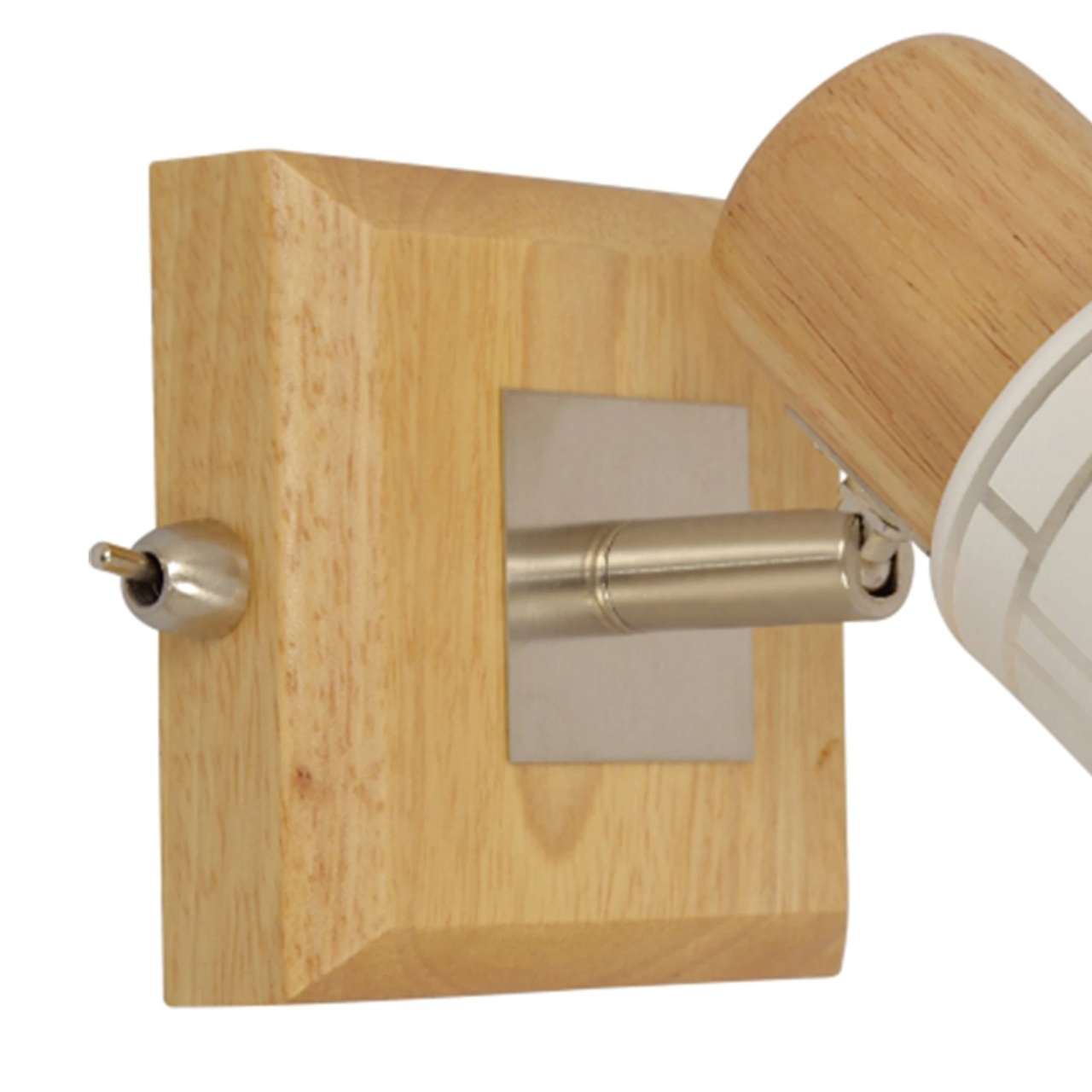 Aplica Aldo KL-9110, 1xE14, lemn natur si alb, stil clasic, IP20 - imagine 3