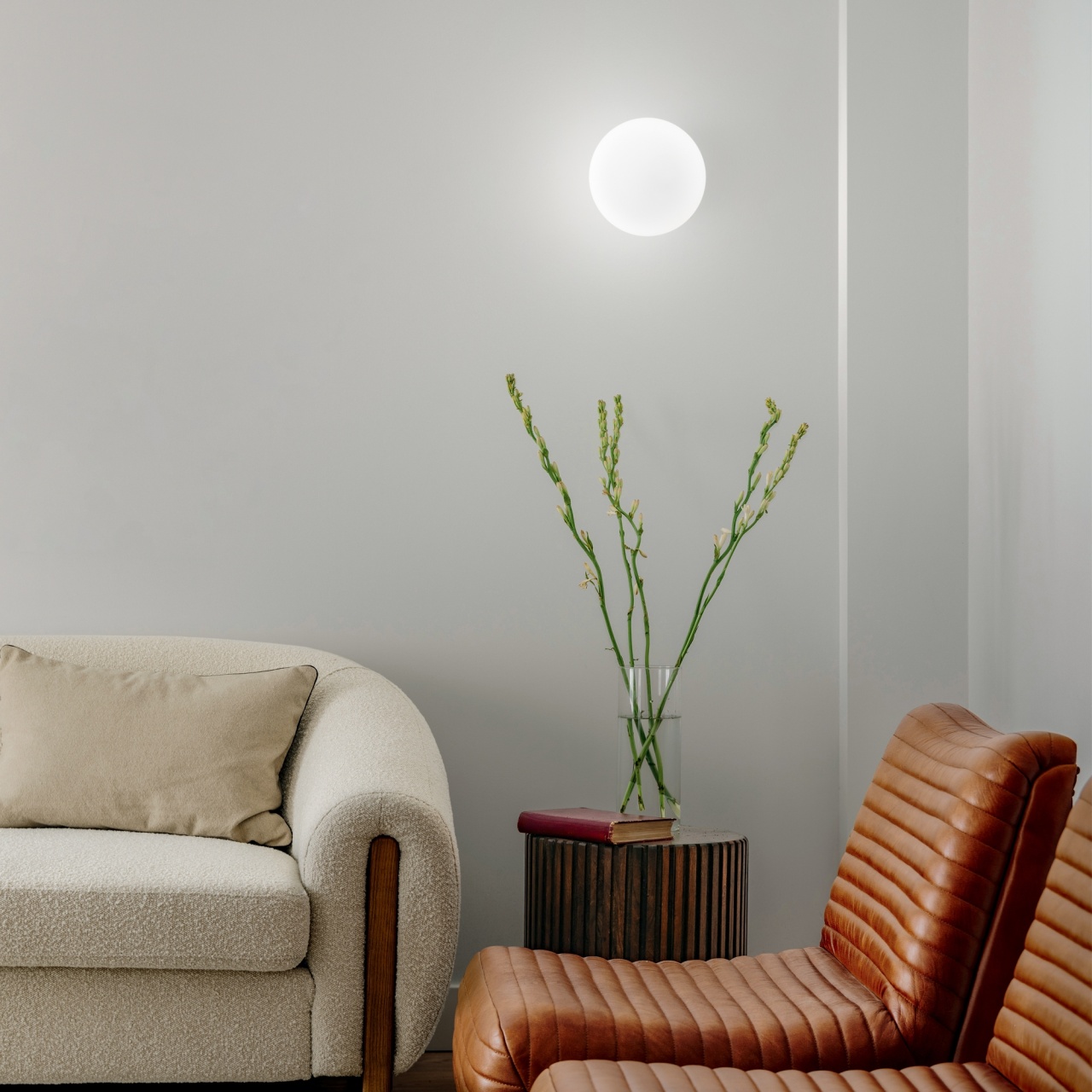 Aplica Cotton D20, 1xE14, IP20, alba, Ideal Lux