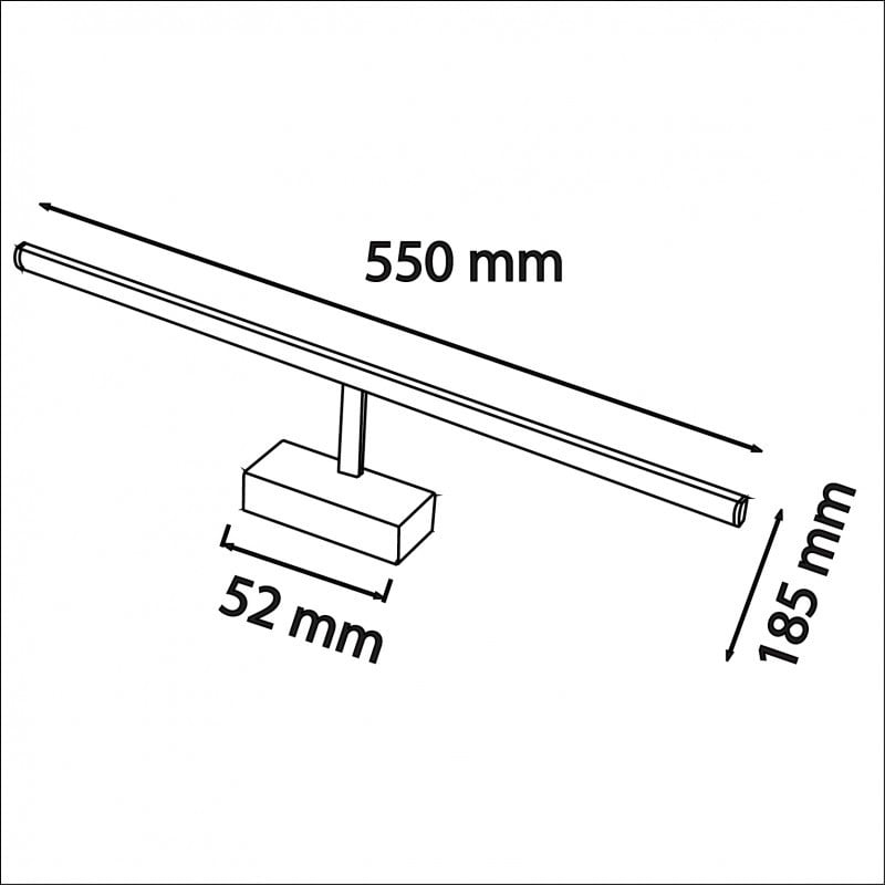 Aplica LED Anka 040-014-0012, orientabila, cu intrerupator, 12W, 850lm, lumina neutra, IP45, crom, Horoz Electric - 1 | YEO