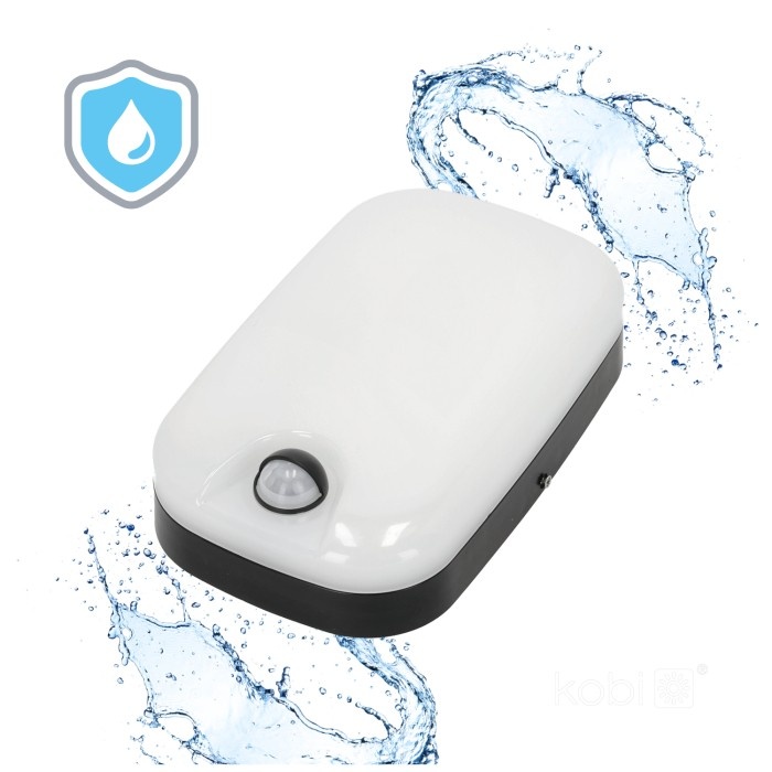 Aplica LED cu senzor de miscare BAVANO, 15W, lumina calda/neutra/rece, IP54, neagra, Kobi - imagine 6