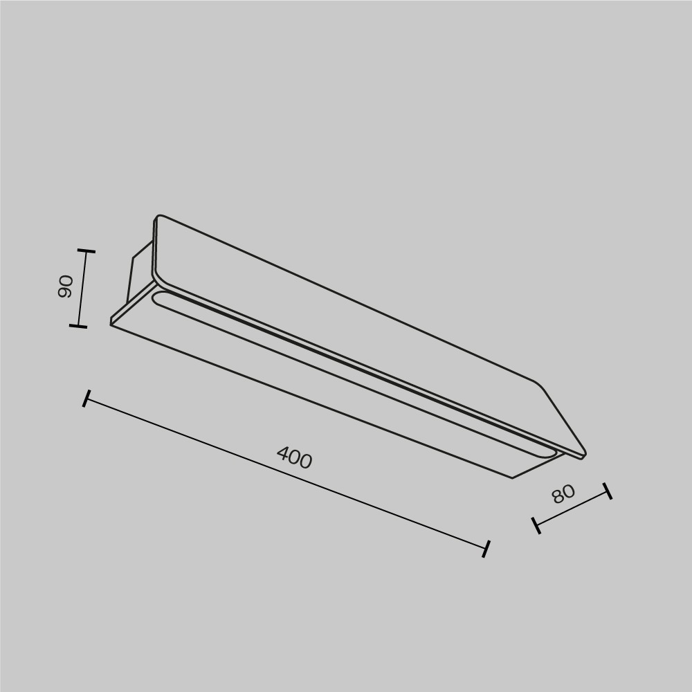 Aplica pentru exterior LED Trupp O429WL-L10GF3K, 10W, 800lm, lumina calda, IP54, grafit, Maytoni