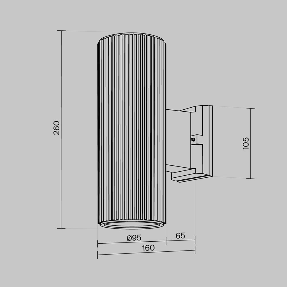 Aplica pentru exterior Rando O419WL-02W, 2xE27, alba, IP54, Maytoni