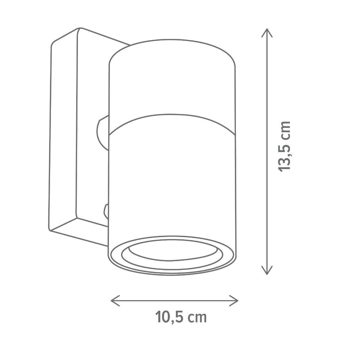 Aplica Spot 1, GU10, alba, Klausen