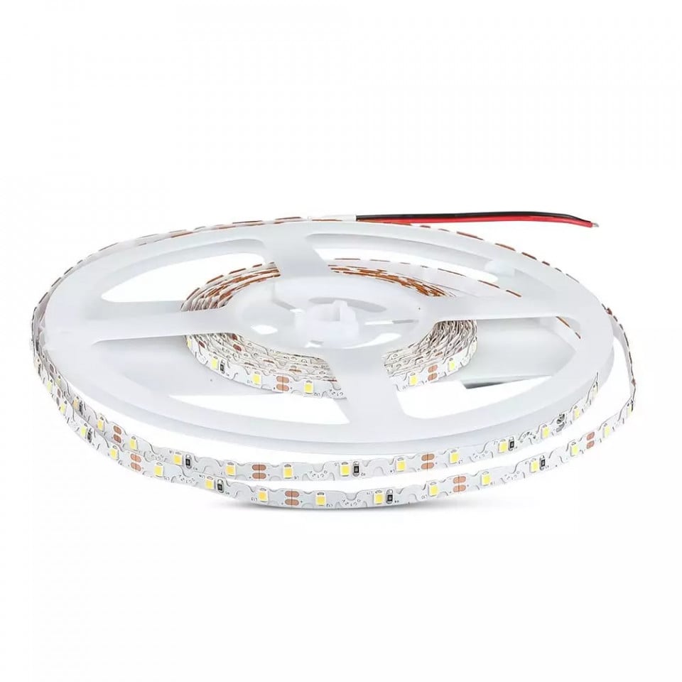 Banda led flexibila SMD 2835 V-TAC, lumina neutra(4000K), 3.6W/m, 400lm/m, 60 leduri/m, 12V, IP20