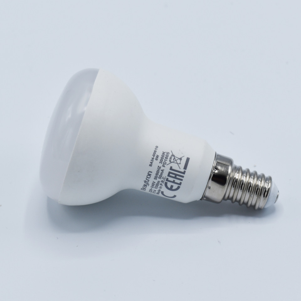 Bec LED Braytron, 6W(45W), R50, E14, 550 lm, lumina calda (3000K), clasa energetica F - 3 | YEO
