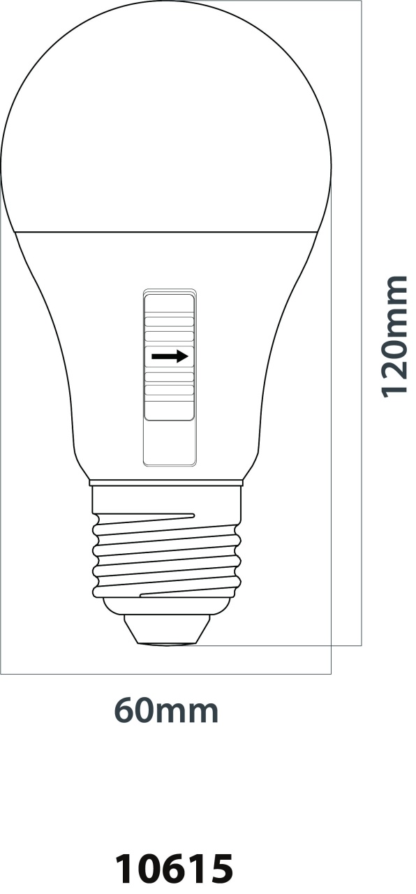 Bec LED E27, 9W, 830lm, lumina calda/neutra/rece (3000-6500 K), cu intrerupator, opal, Globo Lighting