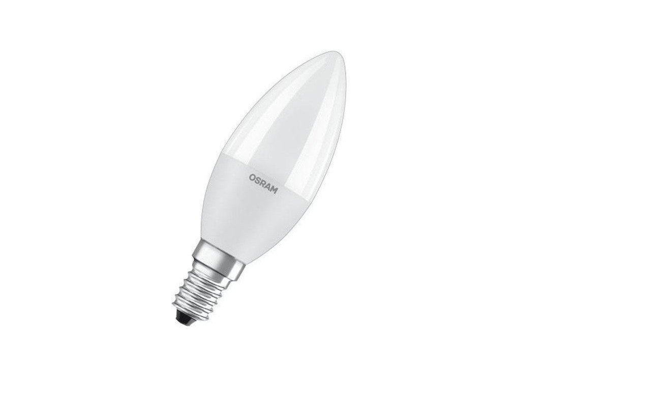 Bec led lumanare 7.5W (60W), E14, B40, 806 lm, lumina neutra(4000K), opal, Osram