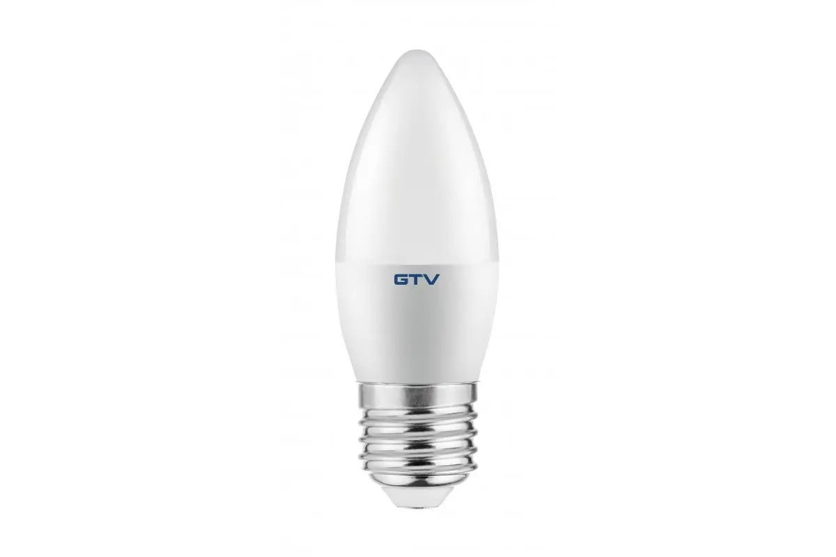 Bec LED lumanare GTV, E27, 3W(26W), 260 lm, lumina rece (6400K), clasa energetica F