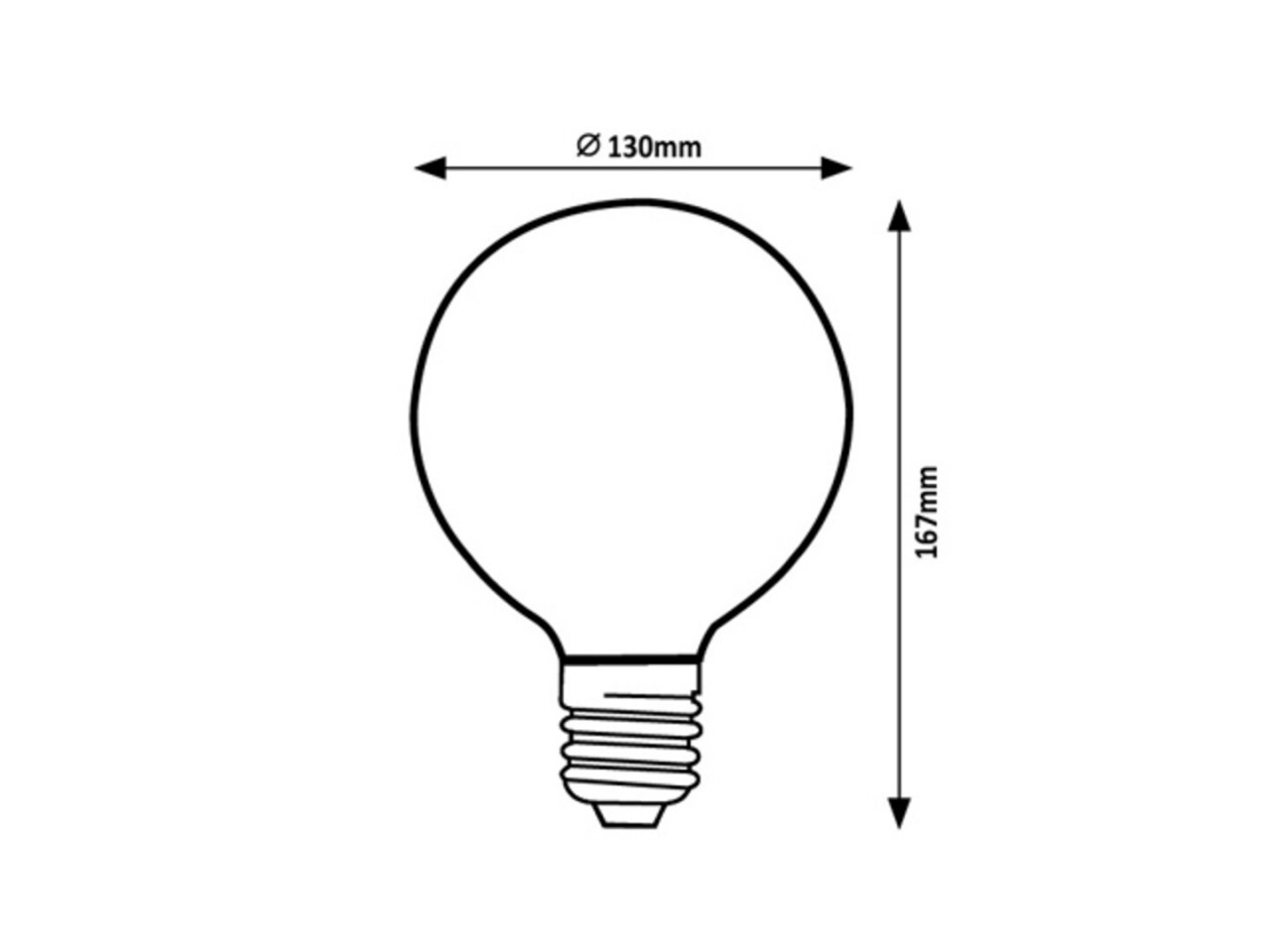 Bec LED Rabalux, 4W, G130, E27, 30 lm, lumina calda (1800K), decorativ, clasa energetica G