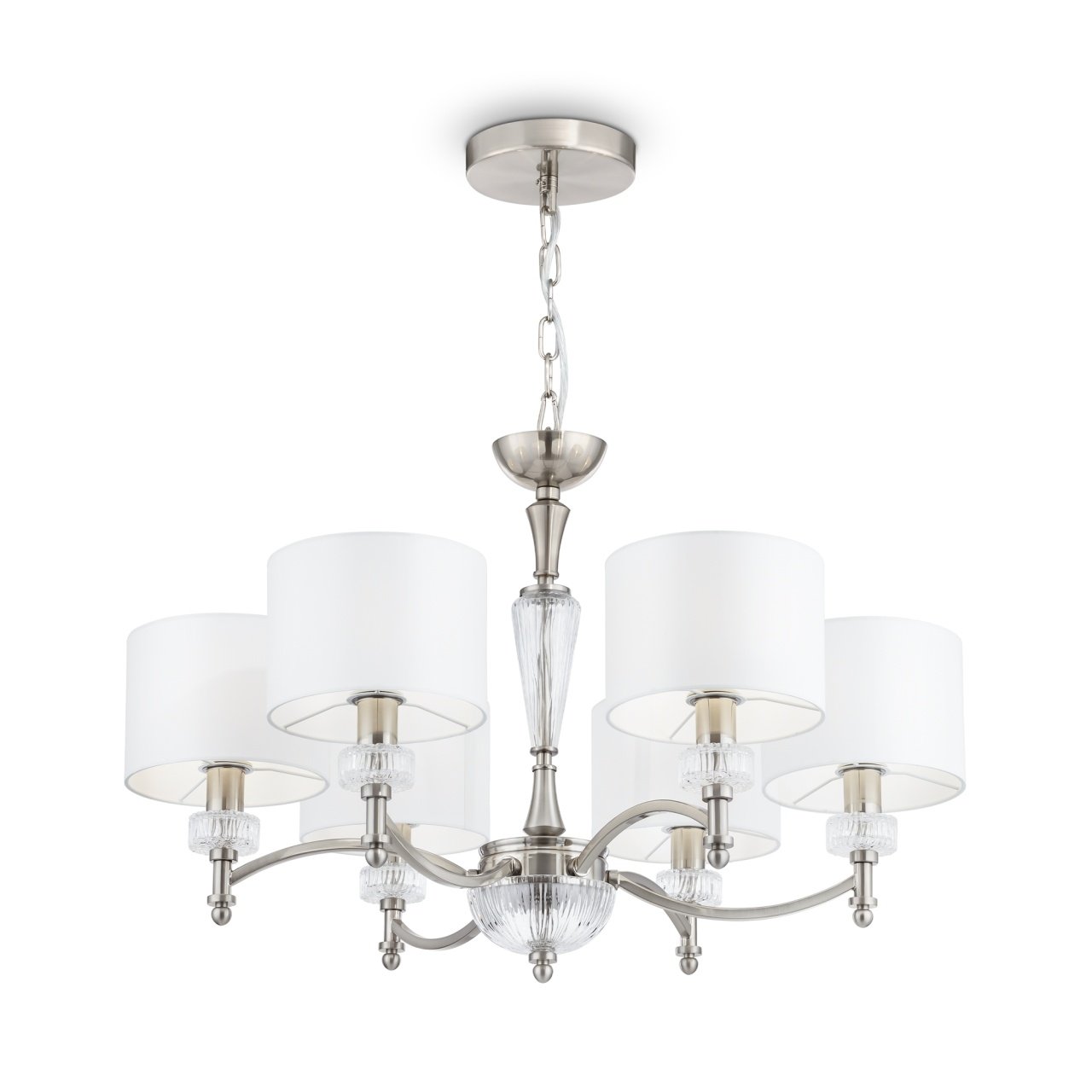 Candelabru Alicante MOD014CL-06N, 6xE14, nichel+alb, IP20, Maytoni - 2 | YEO