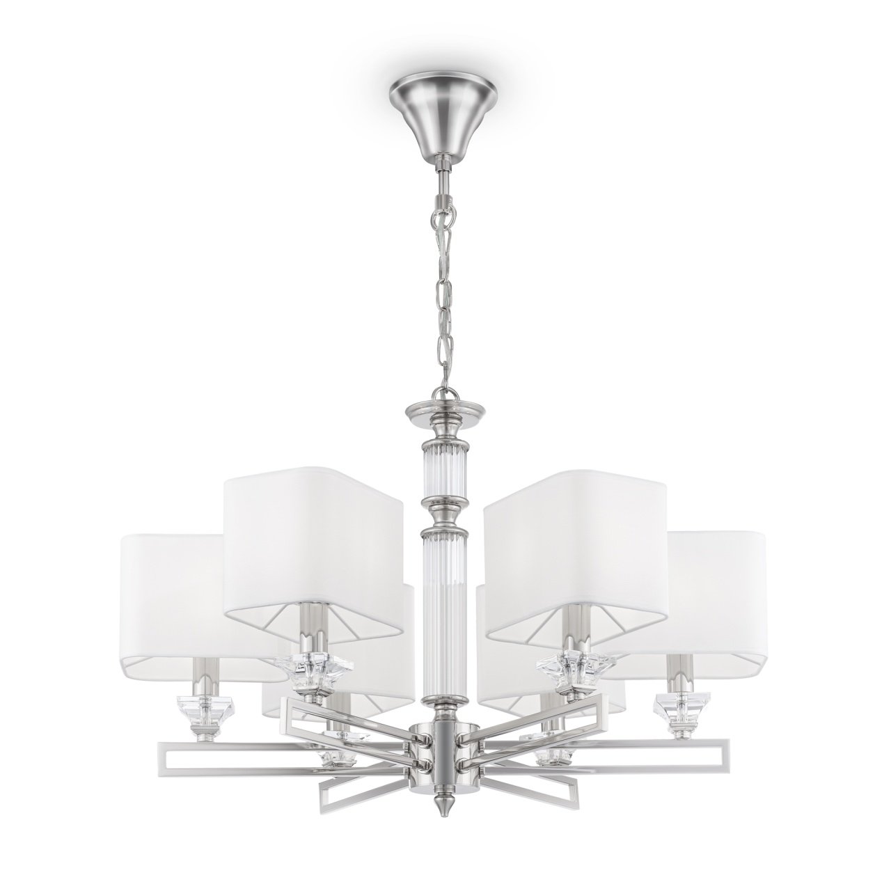 Candelabru Ontario MOD020PL-06CH, 6xE14, nichel+alb, IP20, Maytoni - 2 | YEO