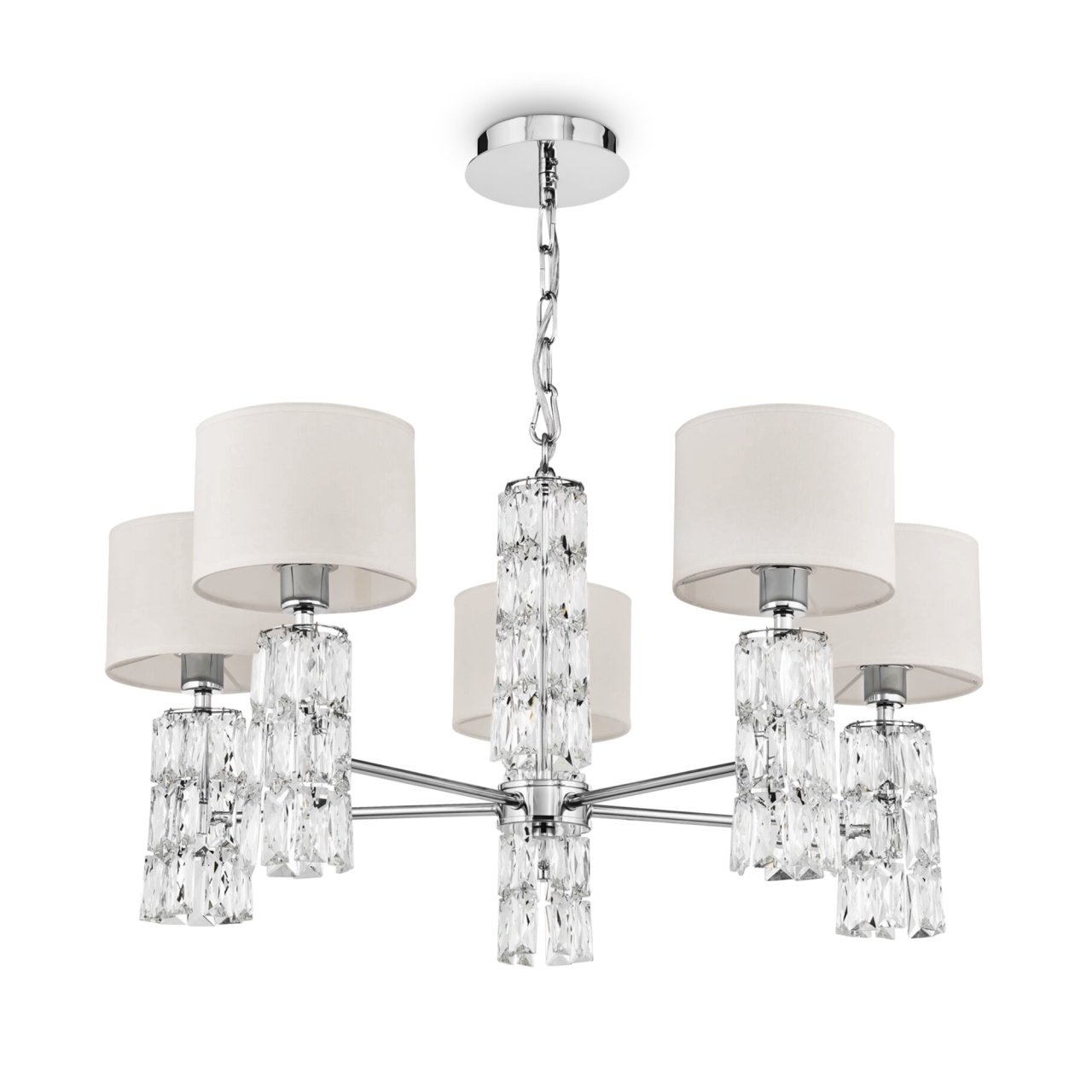 Candelabru Talento DIA008PL-05CH, 5xE14, crom+alb, IP20, Maytoni - 3 | YEO