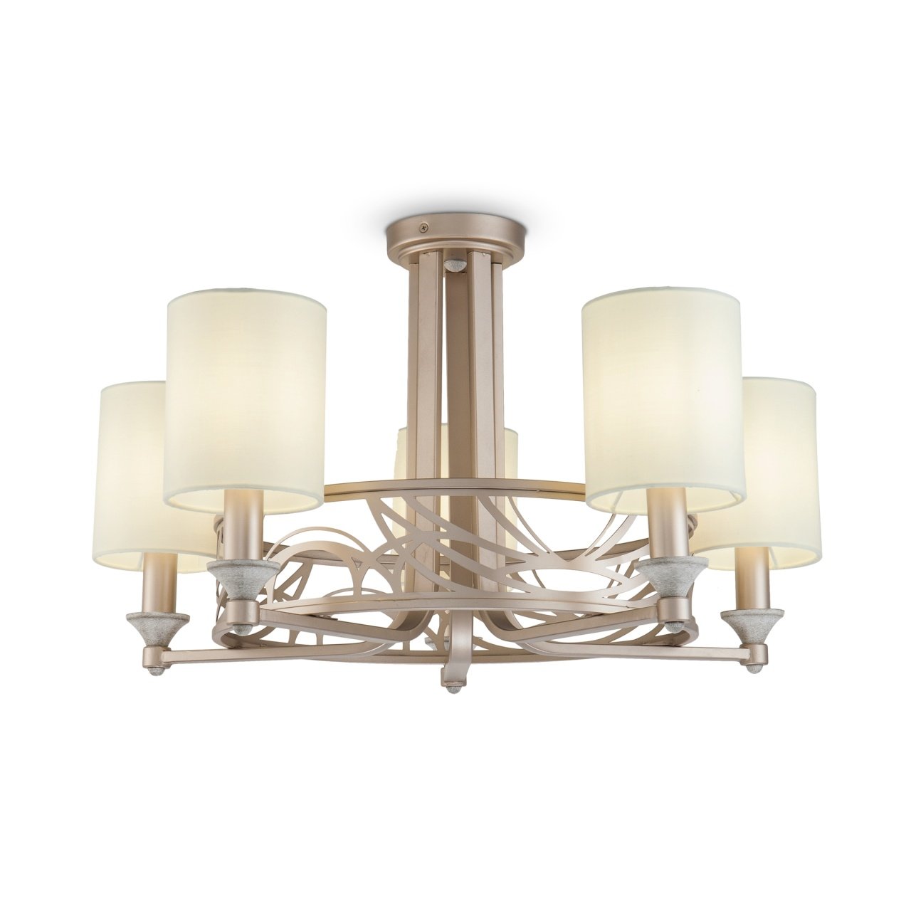 Candelabru Vittoria H004CL-05BG, 5xE14, crem+alb, IP20, Maytoni - 2 | YEO