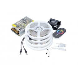 Kit Banda LED 5050, RGB, 20m, Interior, 30 LEDuri/m, Controller Touch+Alimentare